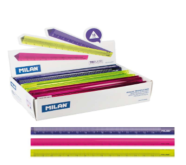 Milan - Regla triangular 15 cms. Color Acid 351260C