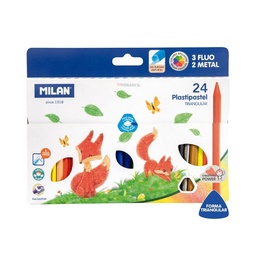 MILAN - crayon plastipastel 24 colores
