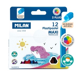 MILAN - crayones plastipastel 12 colores jumbo