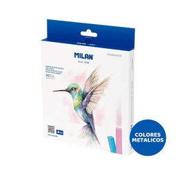 MILAN - crayón pastel seco 24 colores metalizados