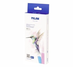 MILAN - crayón pastel seco 12 colores metalizados