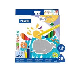 MILAN - crayones maxi de cera 12 colores